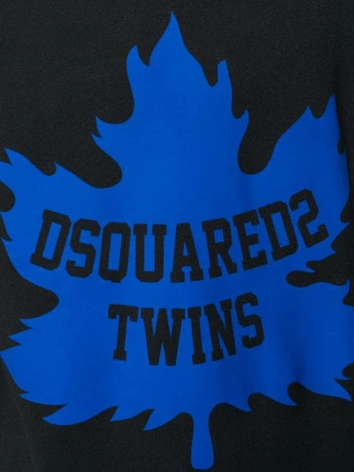 Shop Dsquared2 Twins Logo Sweatshirt In Black