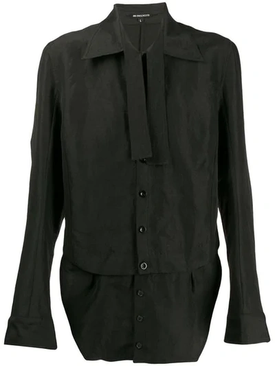 Shop Ann Demeulemeester Hemd Im Layering-look - Schwarz In Black