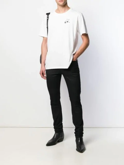 Shop Saint Laurent Radio Beat T-shirt In White