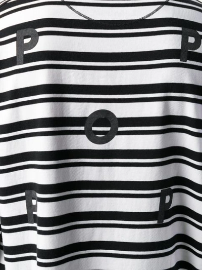 Shop Pop Trading International Longsleeved Striped Jumper In Black