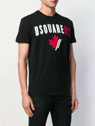 Shop Dsquared2 Logo Print T-shirt In Black