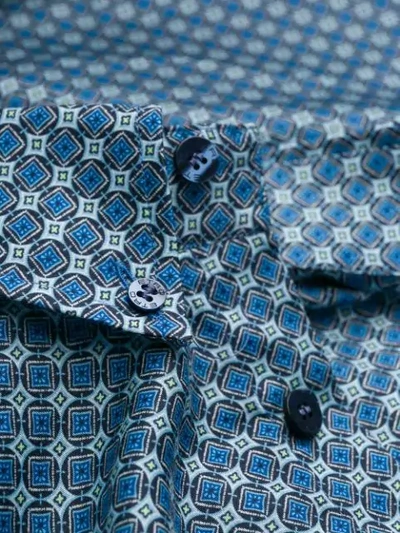 Shop Etro Mosaic-printed Shirt In Blue
