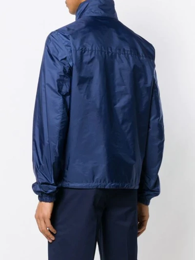 Shop Prada Technical Shirt Jacket In Blue