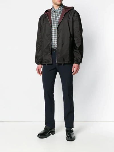 Shop Prada Zipped Lightweight Jacket In Black