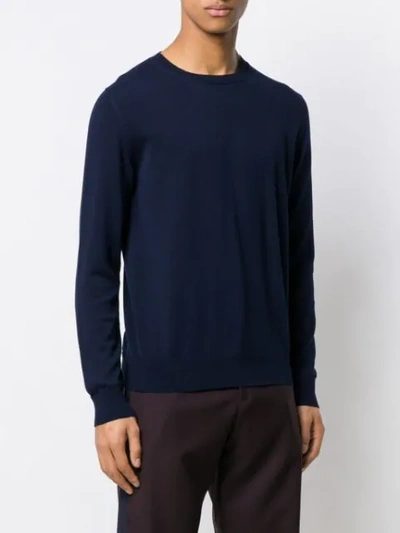 Shop Ballantyne Knit Crew Neck Sweater In Blue