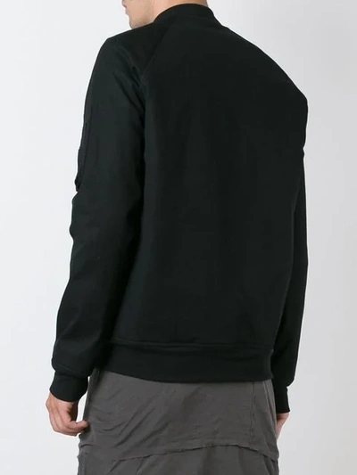 Shop Rick Owens Classic Bomber Jacket In Black