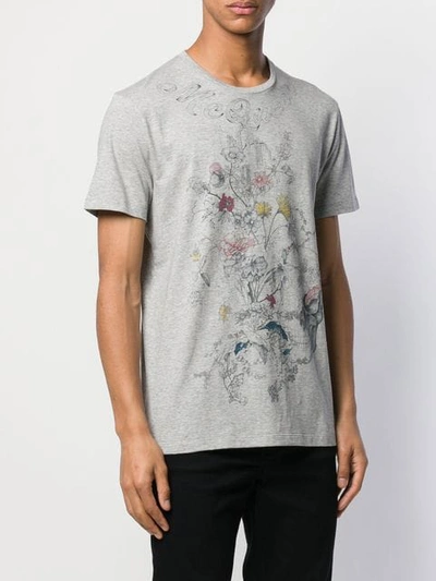 Shop Alexander Mcqueen Graphic Print T-shirt In Grey