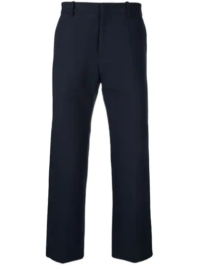 Shop N°21 Cropped Regular Trousers In Blue