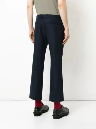 Shop N°21 Cropped Regular Trousers In Blue