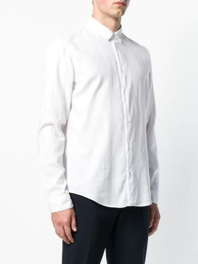 Shop Dondup Chest-pocket Fitted Shirt In White