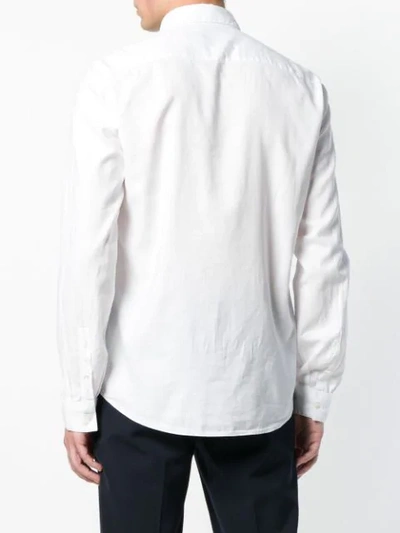 Shop Dondup Chest-pocket Fitted Shirt In White