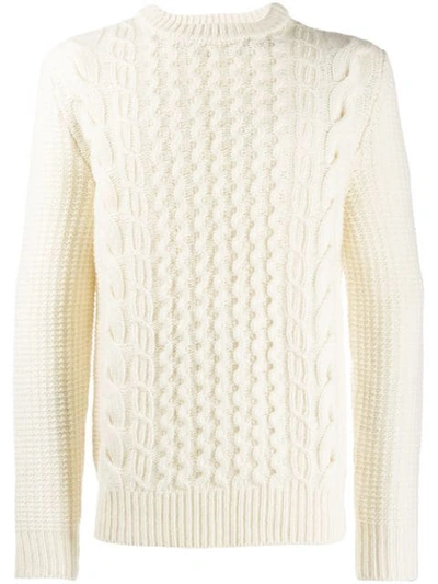 Shop Woolrich Cable Knit Jumper In 8929