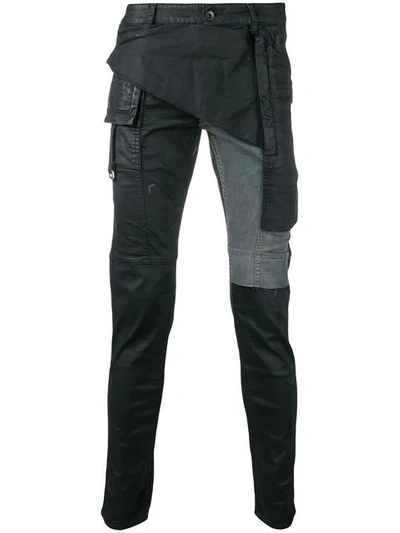 Rick Owens Drkshdw Combo Memphis Skinny Trousers In Black | ModeSens