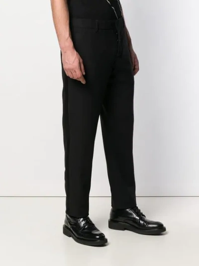 Shop Ann Demeulemeester Straight Tailored Trousers In Black