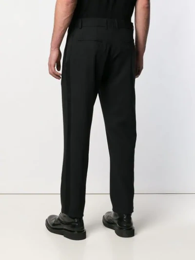 Shop Ann Demeulemeester Straight Tailored Trousers In Black