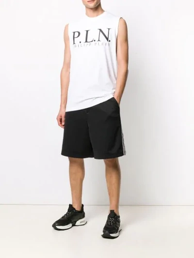 Shop Philipp Plein Tank Top P.l.n. In White