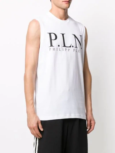 Shop Philipp Plein Tank Top P.l.n. In White