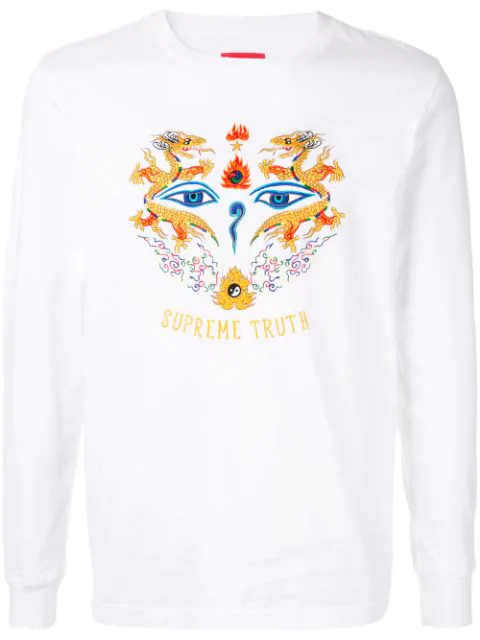 white long sleeve supreme shirt