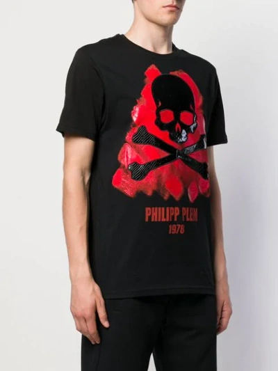 Shop Philipp Plein Skull Print T-shirt In Black