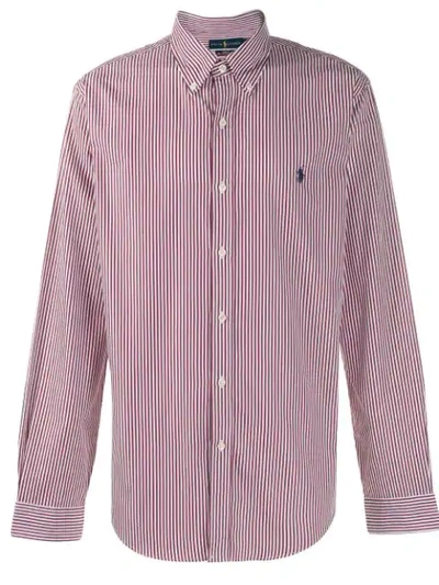 Shop Ralph Lauren Striped Shirt In Red