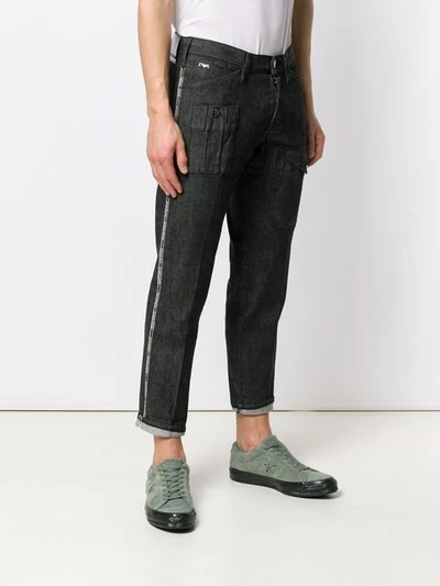 Shop Emporio Armani Slim-fit Jeans In Black