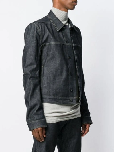 Shop Rick Owens Drkshdw Worker Jacket In Blue