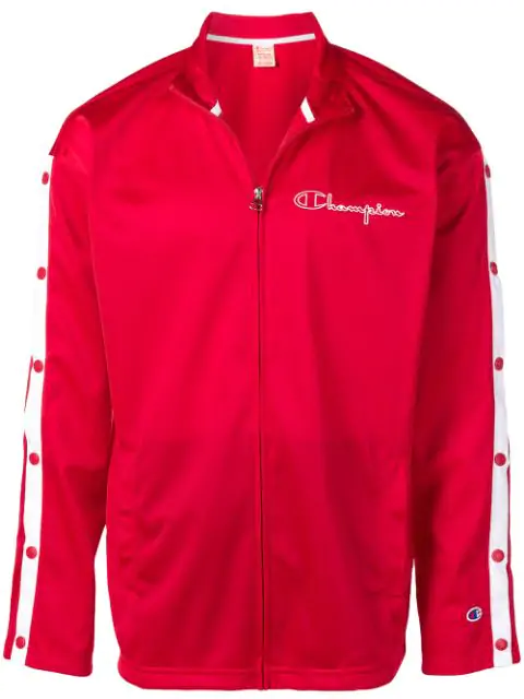 Champion Logo Sports Jacket In Red 