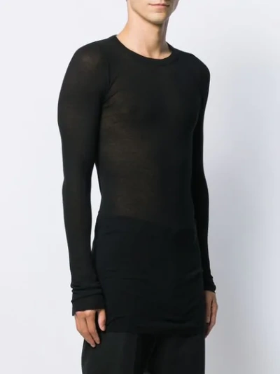 RICK OWENS BABEL RELAXED TOP - 黑色