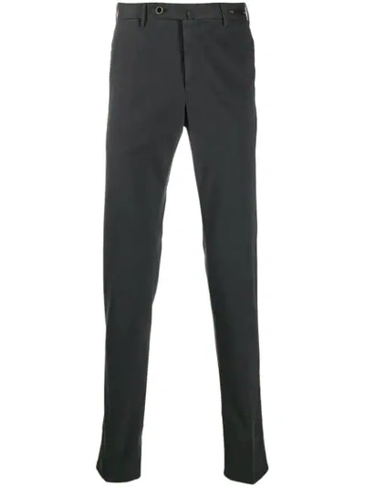 Shop Pt01 Tapered Slim-fit Trousers In Grey