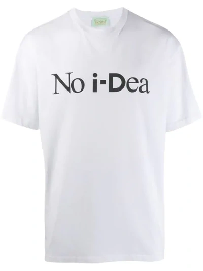 Shop Aries 'no I-dea' T-shirt In White