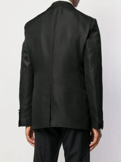 Shop Tom Ford Textured Fitted Blazer In 7 R Black