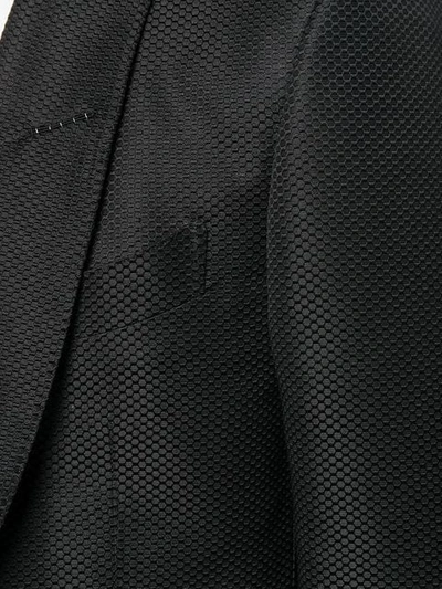 Shop Tom Ford Textured Fitted Blazer In 7 R Black