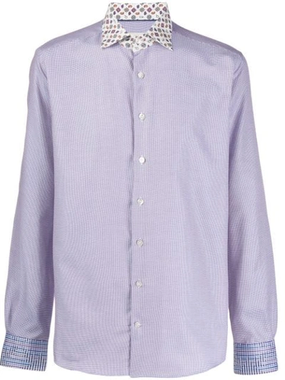 Shop Etro Long-sleeve Fitted Shirt In Blue