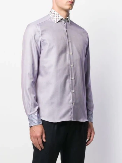Shop Etro Long-sleeve Fitted Shirt In Blue