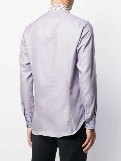 Shop Etro Long-sleeve Fitted Shirt In Blue