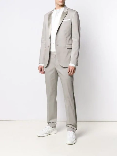 Shop Neil Barrett Two-piece Dinner Suit In Grey