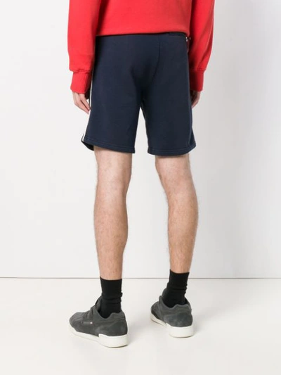 Shop Ron Dorff Piping Detail Jogging Shorts In Blue