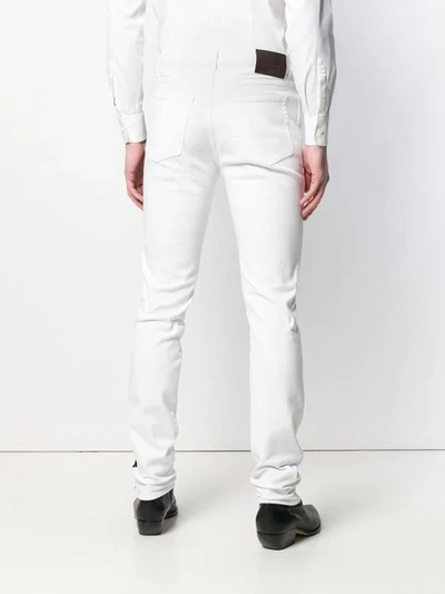 Shop Givenchy Logo Stripe Slim Fit Jeans In White