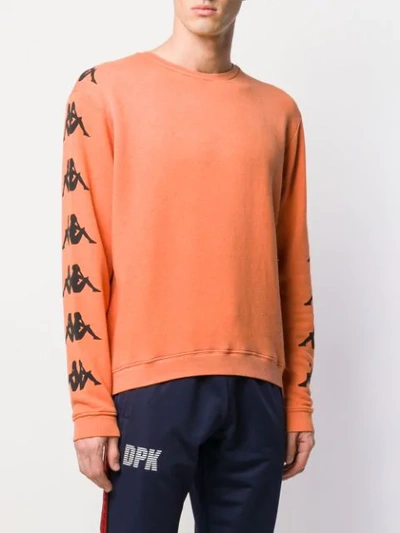 Shop Paura Kappa Sweatshirt In Orange