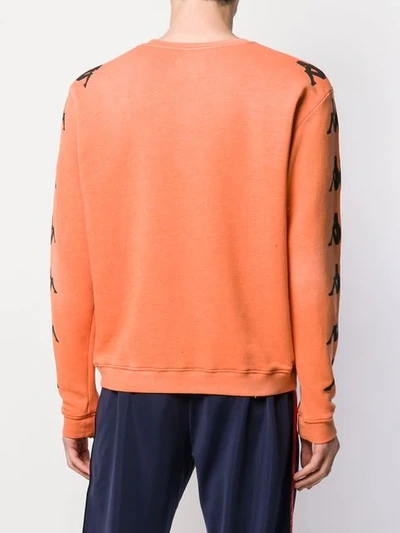 Shop Paura Kappa Sweatshirt In Orange