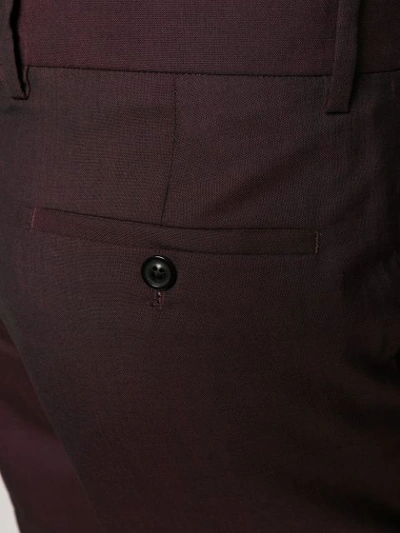 Shop Maison Margiela Slim-fit Tailored Trousers In Purple