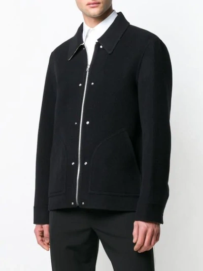 Shop Helmut Lang Logo Bomber Jacket In Black
