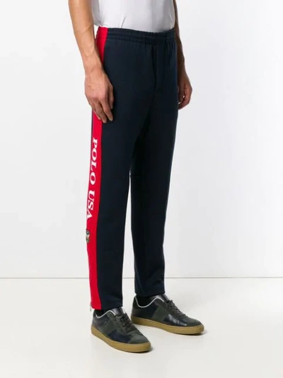 Polo Ralph Lauren Logo Jogging Bottoms In Blue