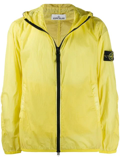Stone Island Hooded Jacket - Yellow | ModeSens