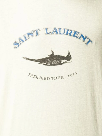 Shop Saint Laurent Tour Logo Shirt In Yellow