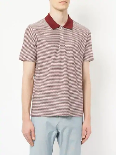 Shop Cerruti 1881 Striped Polo Shirt In Red