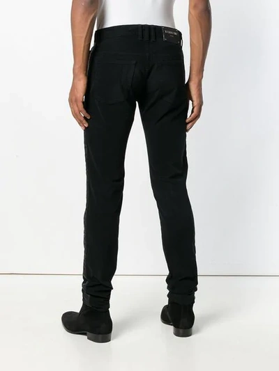 Shop Balmain Slim-fit Jeans In Black