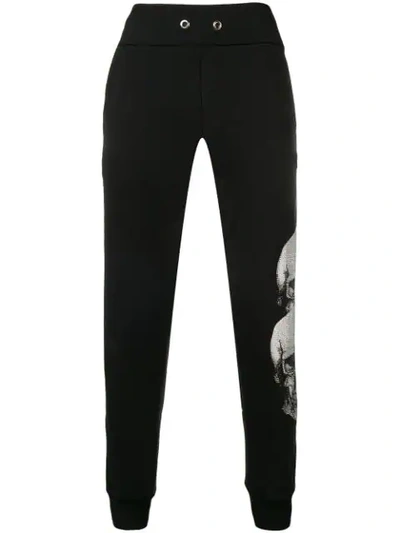 Shop Philipp Plein Side Zip Track Pants In Black