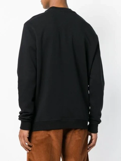 Shop Msgm Micro Logo Sweatshirt In Black