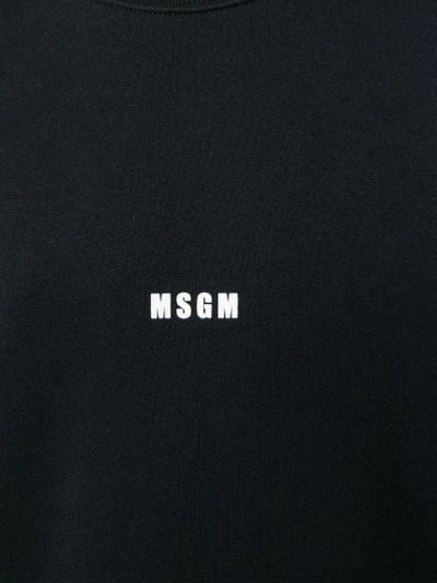 Shop Msgm Micro Logo Sweatshirt In Black